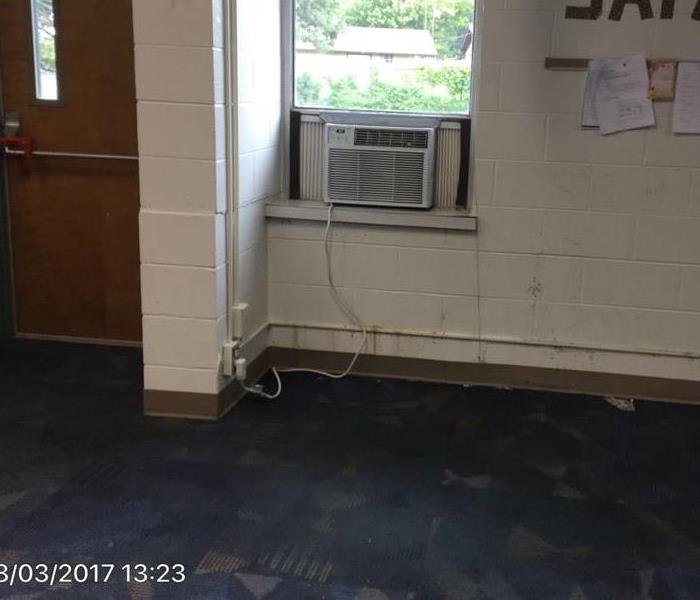 window air conditioner leaking water down wall