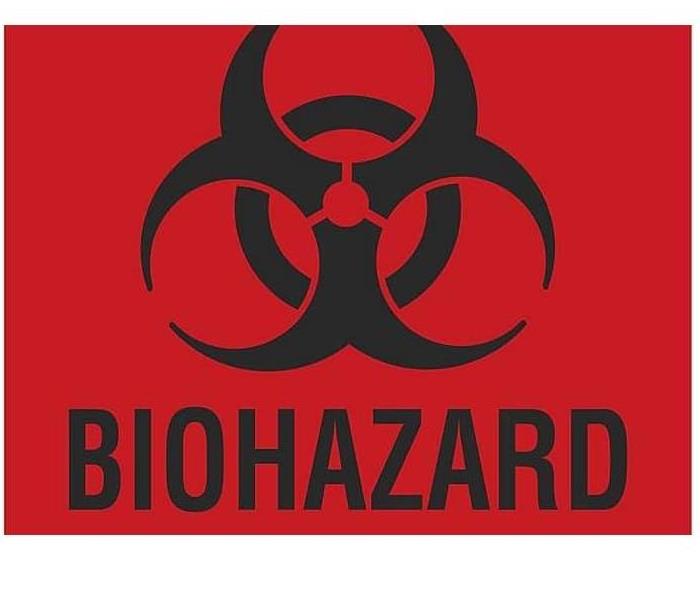 Red Bio-Hazard sign